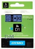 Лента DYMO системы D1, 24 мм х 7 м, пластиковые, черный шрифт, синяя лента (S0720960/53716)
