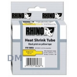 Картридж Rhino с термоусадочной трубкой для Rhino PRO 5000, 12 мм x1.5 м, черный шрифт, желтая лента (S0718310/18056)
