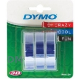 Лента DYMO для механических принтеров Omega, ширина 9 мм, длина 3 м, пластиковая, синяя, 3 шт. (S0847740)