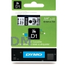 Лента DYMO системы D1, 6 мм х 7 м, пластиковая, черный шрифт, прозрачная лента (S0720770/43610)