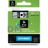 Лента DYMO системы D1, 9 мм х 7 м, пластиковая, черные буквы, прозрачная лента (S0720670/40910)