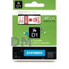 Лента DYMO системы D1, 9 мм х 7 м, пластиковая, красный шрифт, белая лента (S0720700/40915)