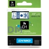 Лента DYMO системы D1, 12 мм х 7 м, пластиковая, синие буквы, белая лента (S0720540/45014)