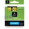 Лента DYMO системы D1, 12 мм х 7 м, пластиковая, черный шрифт, желтая лента (S0720580/45018)